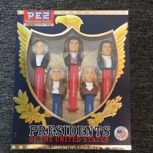 PEZ Presidents of the United States Collectible Carded Set - Red & Blue